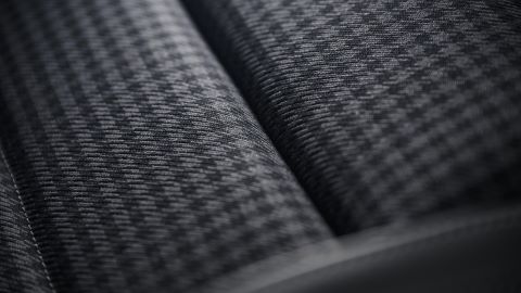 Porsche Taycan 4S leather-free houndstooth interior